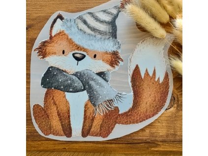 DTF Nažehlovačka LIŠKA se šálou 19cm