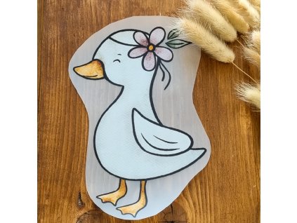 DTF Nažehlovačka KAČENKA s květinou 19cm