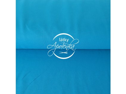 Zbytek 1m - Teplákovina jednobarevná aqua 280g