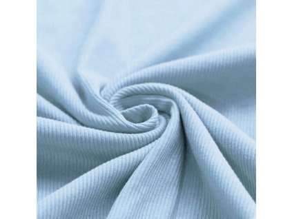 Žebrovaný jednobarevný úplet SV. MODRÝ 230g