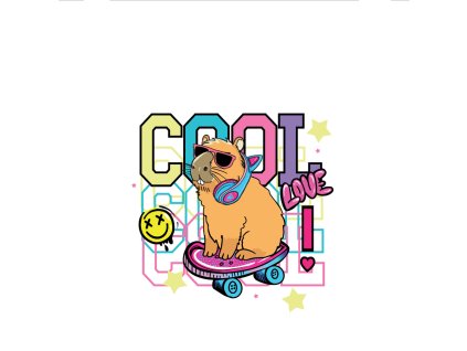 Panel teplákovina 40x50cm capybara cool love 250g