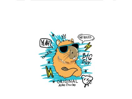 Panel teplákovina 40x50cm capybara big boy 250g