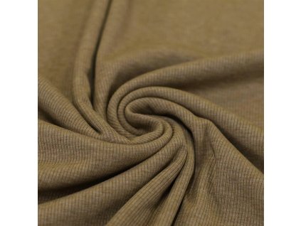 Zbytek 12cm - Žebrovaný jednobarevný úplet ČOKOLÁDA MELÍR 230g