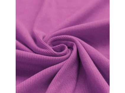 Zbytek 13cm - Žebrovaný jednobarevný úplet ORCHIDEJ 230g