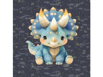 ft panel baby dinosaur blue