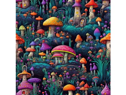 3 Whimsical Mushroom Seamless Patterns