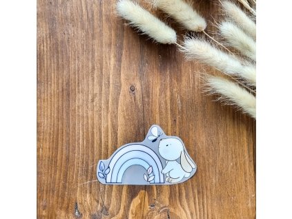 DTF Nažehlovačka ZAJÍČEK s duhou 5,5cm