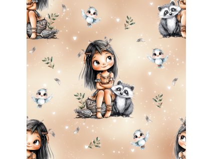 Mädchen mit Waschbär 8