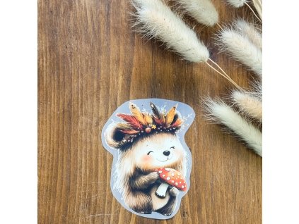 DTF Nažehlovačka JEŽEČEK s muchomůrkou 9,5cm