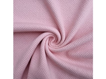 Strukturovaná pletenina s košíkovým vzorem RŮŽOVÁ 380g