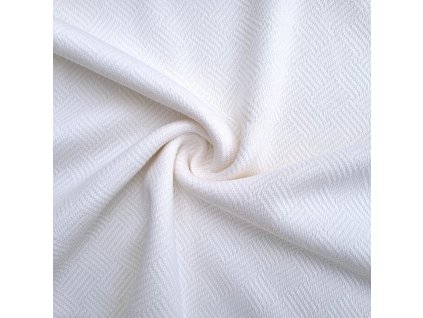 Strukturovaná pletenina s košíkovým vzorem SMETANA 380g