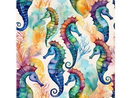 SEAHORSES BLUE