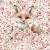 FT panel wildlife in flowers fox