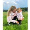 Zbytek 50cm - Teplákovina květiny 250g