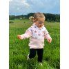 Zbytek 50cm - Teplákovina květiny 250g