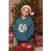 pullover hoodie mockup of a kid with a santa claus hat on christmas day 30191