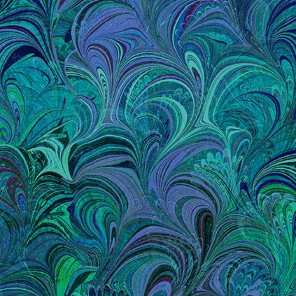 Poured Color / 1235586B / Cosette modrozelený tmavý
