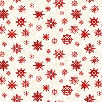Nordic Noel / Snehové vločky / krémová