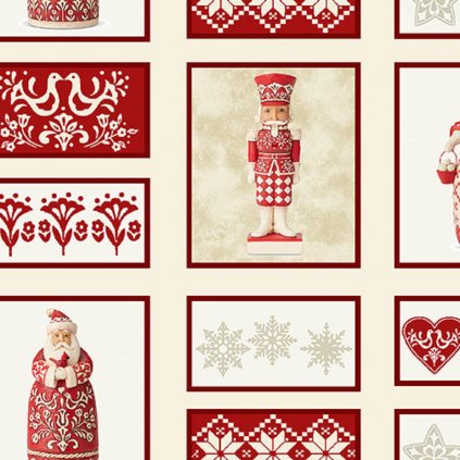 Nordic Noel / Vianoce - koláž / krémová