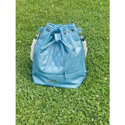 Kabelka Aisha - bledo modré plásty