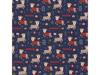 Vianočné soby na modrom