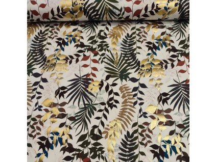 úplet listy na ecru