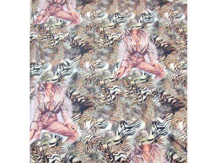 Úplet leopard and girl