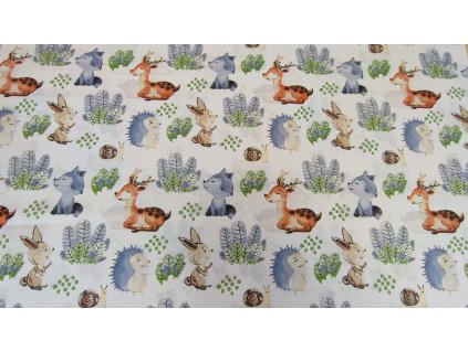 Plátno lesné zvieratká