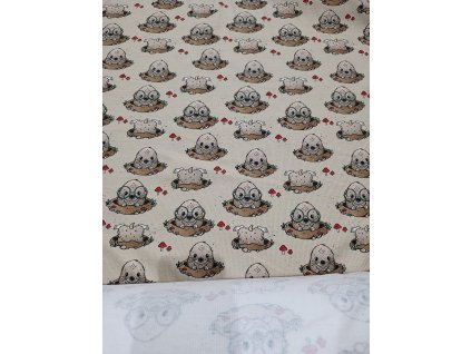 Rib úplet krtko na béžovej