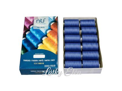 polyester threads ntf 40 2 modra a794 1000 m x 12 pcs