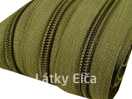 12103 1 zip spiralovy nekonecny pas 5mm khaki