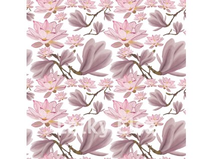 Watercolor floral pattern transparent background