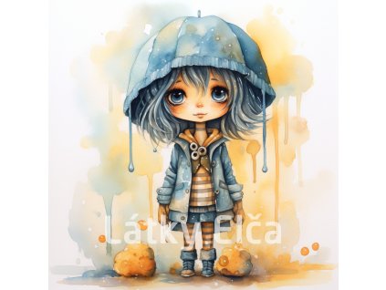 Panel kočárkovina - dívka v dešti 6