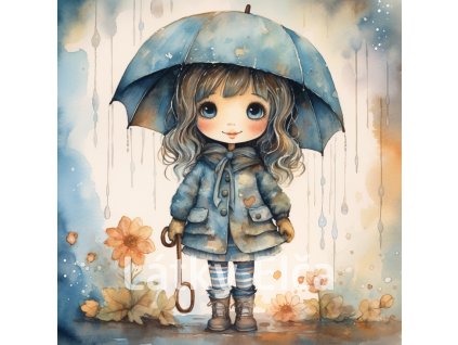 Panel kočárkovina - dívka v dešti 7