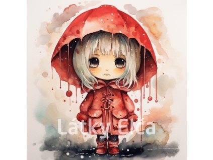 Panel kočárkovina - dívka v dešti 8