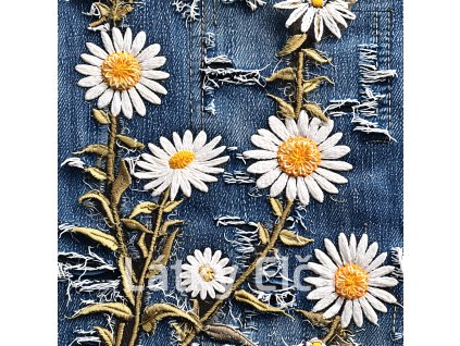 Kopretiny na jeans 2