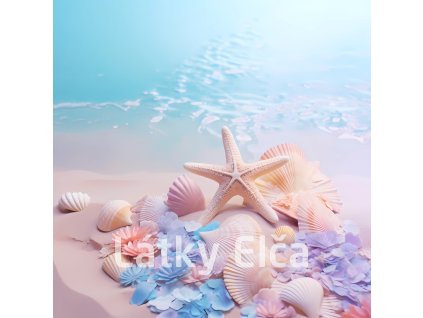 Panel kočárkovina - pláž pastelová 1