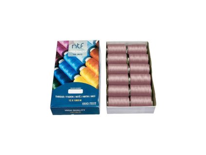 polyester threads ntf 40 2 ruzovaa635 1000 m x 12 pcs