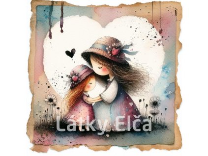 Panel kočárkovina - dcera s maminkou