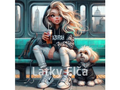 Panel kočárkovina - dívka v metru 2