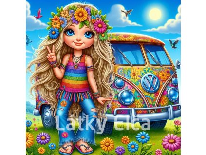 Panel kočárkovina - hipi dívka 2