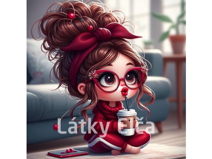 Panel kočárkovina - dáma před gaučem 1