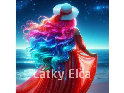 Panel kočárkovina - duhová dáma 2