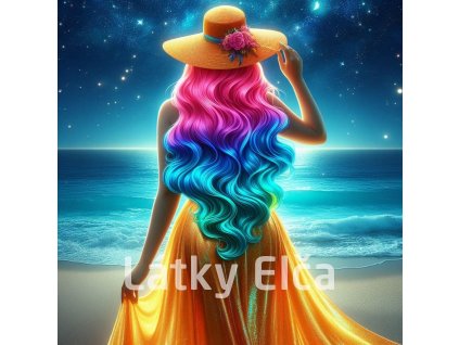 Panel kočárkovina - duhová dáma 3