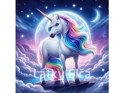 Panel kočárkovina - jednorožec a měsíc