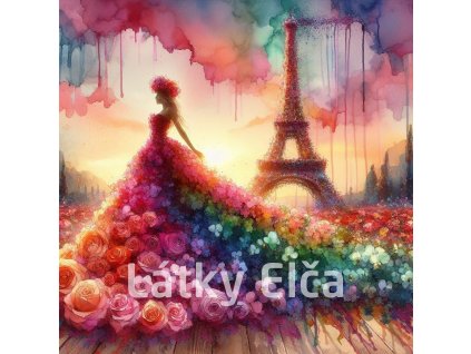 Panel kočárkovina - květinová dívka v Paříži