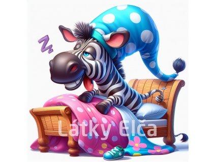 Panel kočárkovina - zebra v posteli