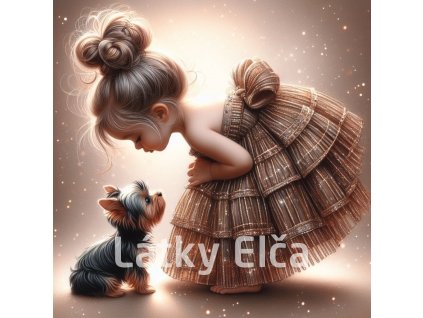 Panel kočárkovina - holčička a pes 1