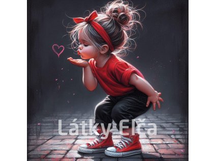 Panel kočárkovina - holčička v červeném