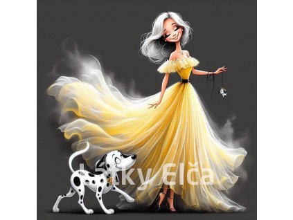 Panel kočárkovina - dívka a pes 2